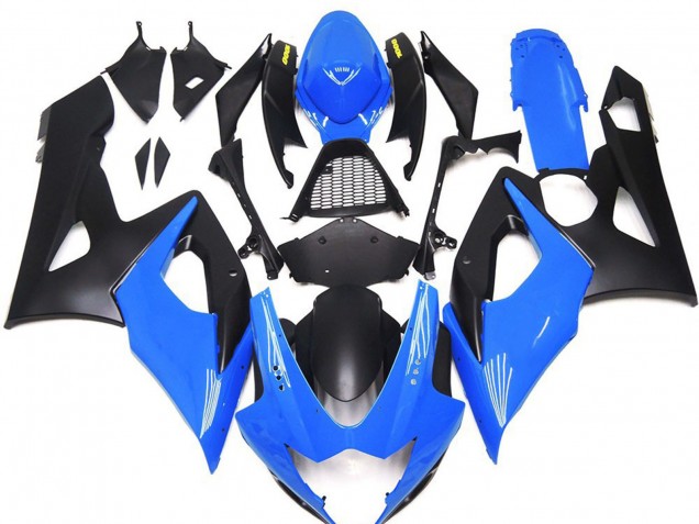 Billige Suzuki GSXR 1000 Motorrad Verkleidung 2005-2006 - Blau Matt Schwarz Gelb