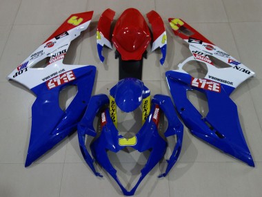 Billige Suzuki GSXR 1000 Motorrad Verkleidung 2005-2006 - Weiss Rot Blau Gelb