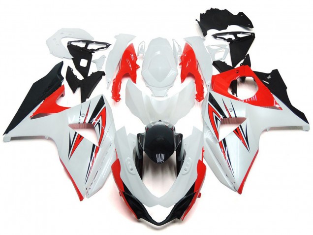Billige Suzuki GSXR 1000 Motorrad Verkleidung 2009-2016 - Weiss Rot Schwarz