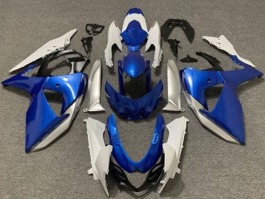 Billige Suzuki GSXR 1000 Motorrad Verkleidung 2009-2016 - Weiss Silber Blau