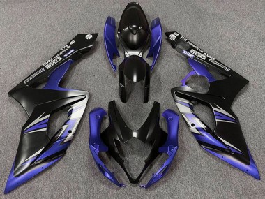 Billige Suzuki GSXR 1000 Motorrad Verkleidung 2005-2006 - Matt Schwarz Blau