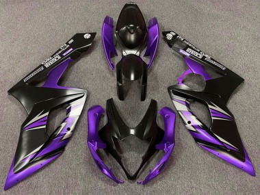 Billige Suzuki GSXR 1000 Motorrad Verkleidung 2005-2006 - Matt Schwarz Lila