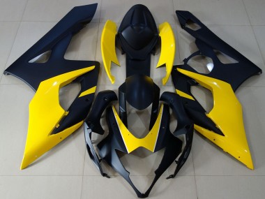 Billige Suzuki GSXR 1000 Motorrad Verkleidung 2005-2006 - Matt Schwarz Gelb