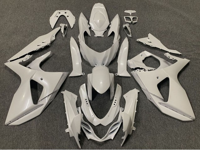 Billige Suzuki GSXR 1000 Motorrad Verkleidung 2009-2016 - Glanzendes Weiss