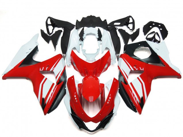 Billige Suzuki GSXR 1000 Motorrad Verkleidung 2009-2016 - Weiss Rot Schwarz