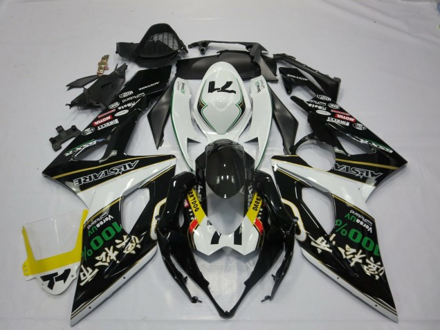Billige Suzuki GSXR 1000 Motorrad Verkleidung 2005-2006 - Weiss Schwarz Gelb Rot Grun RockStar