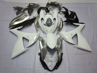 Billige Suzuki GSXR 1000 Motorrad Verkleidung 2009-2016 - Weiss Silber