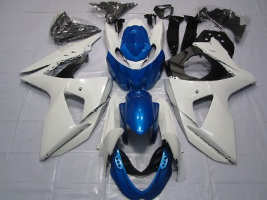 Billige Suzuki GSXR 1000 Motorrad Verkleidung 2009-2016 - Weiss Blau