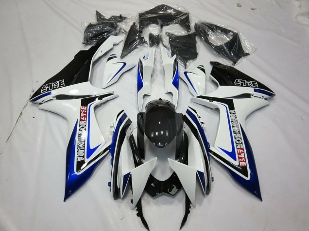 Billige Suzuki GSXR 600 / GSXR 750 Motorrad Verkleidung 2011-2024 - Weiss Blau Glanzendes Schwarz Alstare