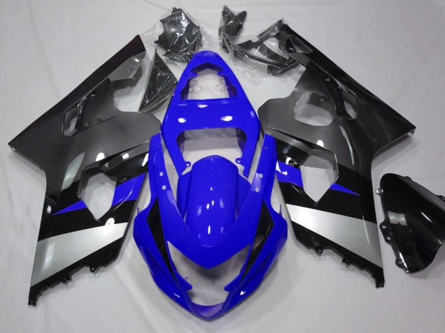 Billige Suzuki GSXR 600 / GSXR 750 Motorrad Verkleidung 2004-2005 - Blau Silber Grau Schwarz