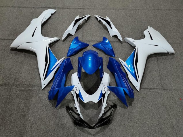 Billige Suzuki GSXR 600 / GSXR 750 Motorrad Verkleidung 2011-2024 - Weiss Blau
