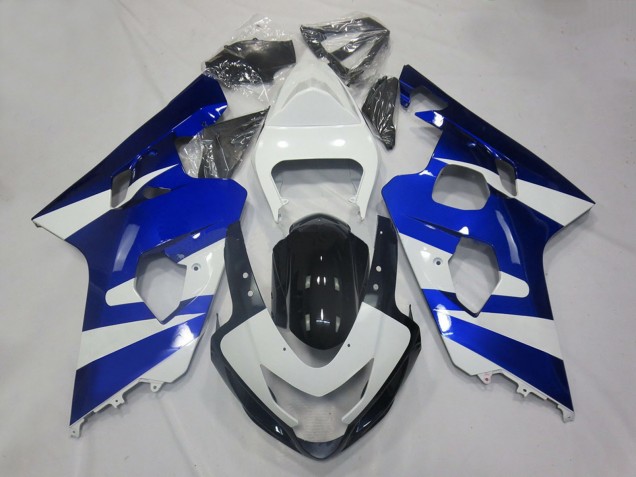 Billige Suzuki GSXR 600 / GSXR 750 Motorrad Verkleidung 2004-2005 - Weiss Blau Schwarz OEM Stil