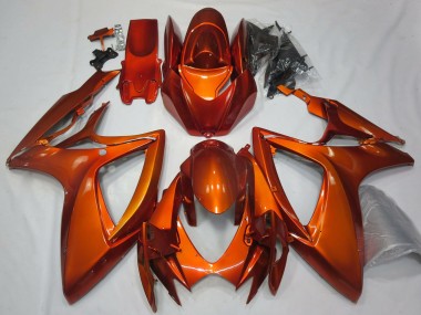 Billige Suzuki GSXR 600 / GSXR 750 Motorrad Verkleidung 2006-2007 - Burnt Orange