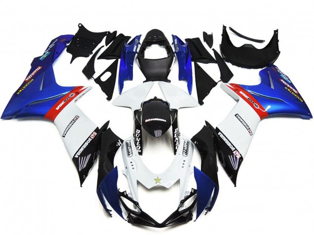 Billige Suzuki GSXR 600 / GSXR 750 Abs Motorrad Verkleidungen 2011-2024 - Blau Weiss Rot