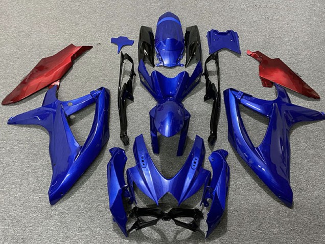 Billige Suzuki GSXR 600 / GSXR 750 Motorrad Verkleidung 2008-2010 - Blau Rot