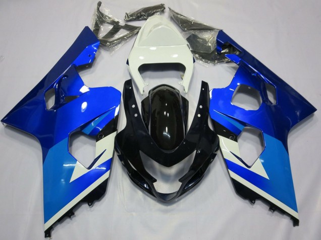 Billige Suzuki GSXR 600 / GSXR 750 Motorrad Verkleidung 2004-2005 - Weiss Blau Schwarz