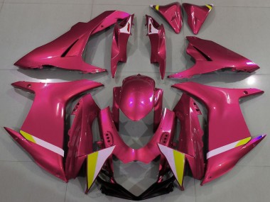 Billige Suzuki GSXR 600 / GSXR 750 Motorrad Verkleidung 2011-2024 - Rot Weiss Gelb