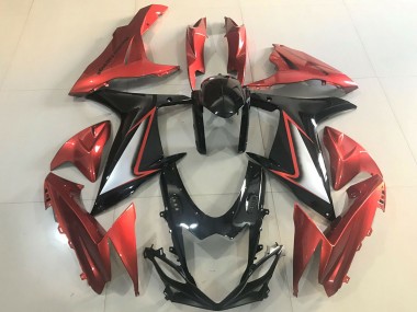 Billige Suzuki GSXR 600 / GSXR 750 Motorrad Verkleidung 2011-2024 - Orange Silber Glanzendes Schwarz