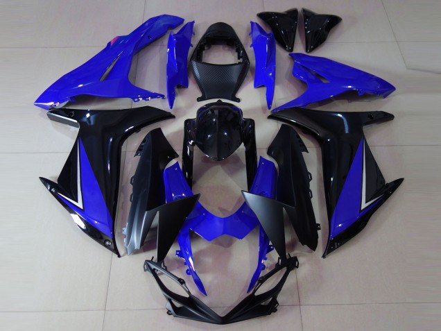 Billige Suzuki GSXR 600 / GSXR 750 Motorrad Verkleidung 2011-2024 - Blau Glanzendes Schwarz