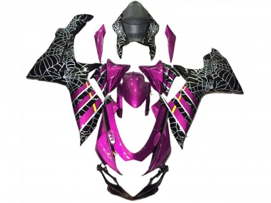 Billige Suzuki GSXR 600 / GSXR 750 Motorrad Verkleidung 2011-2024 - Rosa Schwarz Spinne