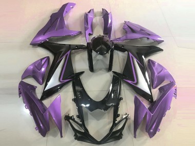 Billige Suzuki GSXR 600 / GSXR 750 Motorrad Verkleidung 2011-2024 - Lila Glanzendes Schwarz