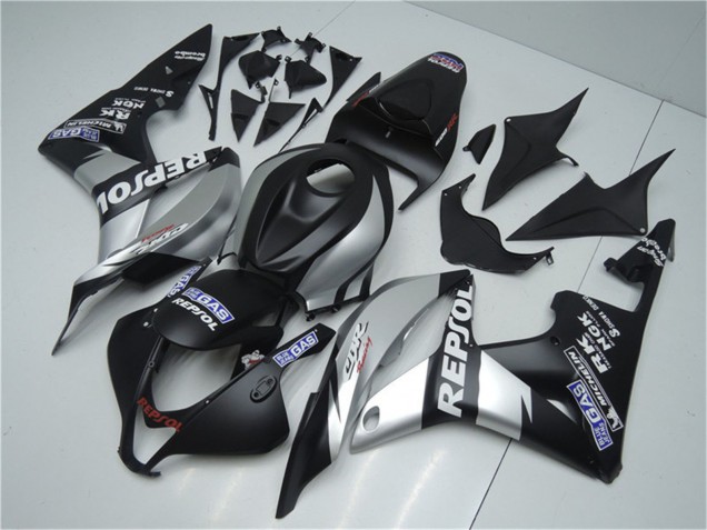 Billige Honda CBR600RR Motorrad Verkleidung 2007-2008 - Matt Schwarz Silber Grau Repsol