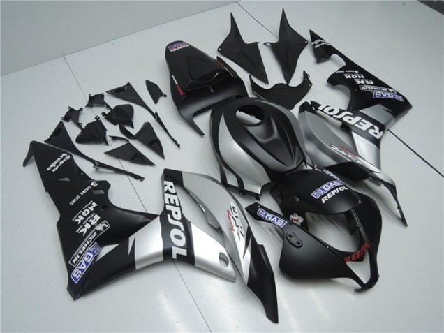Billige Honda CBR600RR Motorrad Verkleidung 2007-2008 - Matt Schwarz Silber Grau Repsol