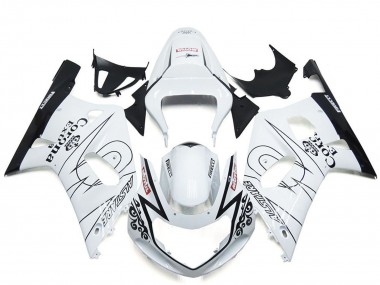 Billige Suzuki GSXR 600 / GSXR 750 Motorrad Verkleidung 2001-2003 - Weiss Schwarz Corona Alstare