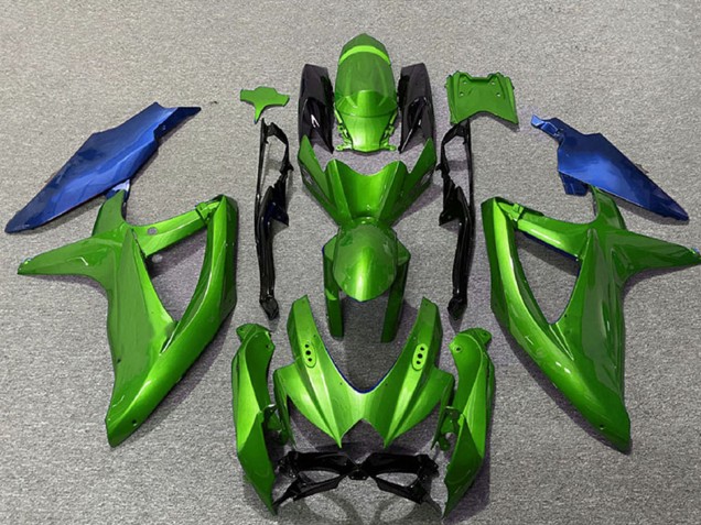 Billige Suzuki GSXR 600 / GSXR 750 Motorrad Verkleidung 2008-2010 - Grun Blau