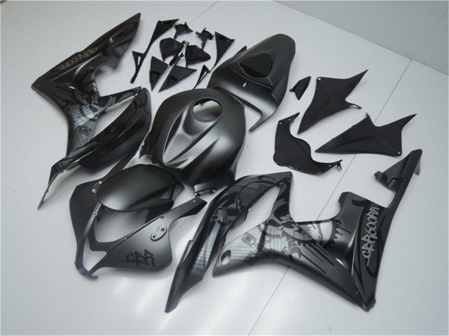 Billige Honda CBR600RR Motorrad Verkleidung 2007-2008 - Matt Schwarz Graffiti