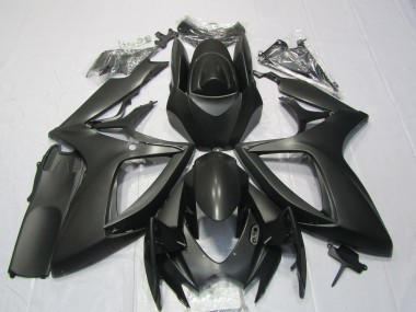Billige Suzuki GSXR 600 / GSXR 750 Motorrad Verkleidung 2006-2007 - Matt Schwarz
