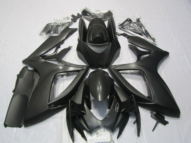Billige Suzuki GSXR 600 / GSXR 750 Motorrad Verkleidung 2006-2007 - Matt Schwarz