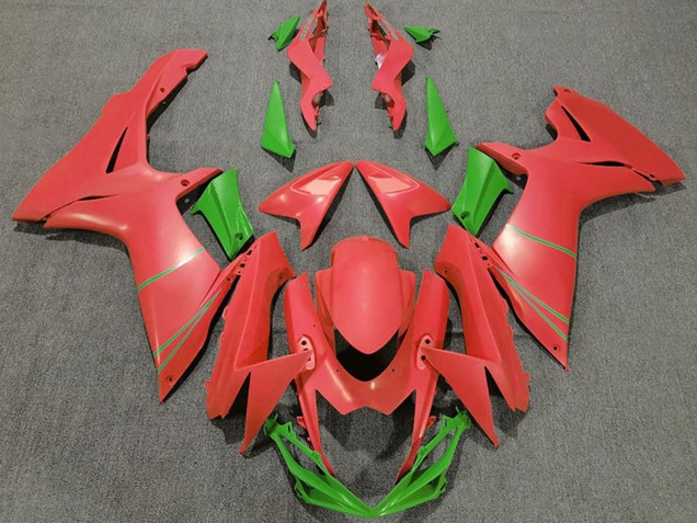 Billige Suzuki GSXR 600 / GSXR 750 Motorrad Verkleidung 2011-2024 - Grapefruit Rot Grun