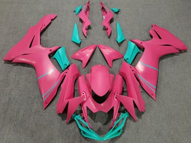 Billige Suzuki GSXR 600 / GSXR 750 Motorrad Verkleidung 2011-2024 - Rosa Blau Grun