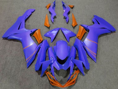 Billige Suzuki GSXR 600 / GSXR 750 Motorrad Verkleidung 2011-2024 - Ozean Blau Orange