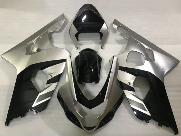 Billige Suzuki GSXR 600 / GSXR 750 Motorrad Verkleidung 2004-2005 - Silber Schwarz