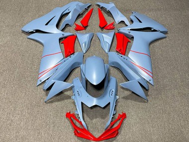 Billige Suzuki GSXR 600 / GSXR 750 Motorrad Verkleidung 2011-2024 - Matt Sky Blau Rot