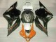 Billige Honda CBR600RR Motorrad Verkleidung 2009-2012 - Weiss Orange Glanzendes Schwarz