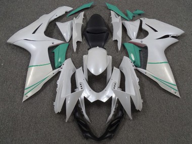 Billige Suzuki GSXR 600 / GSXR 750 Motorrad Verkleidung 2011-2024 - Perl Weiss und T Blau