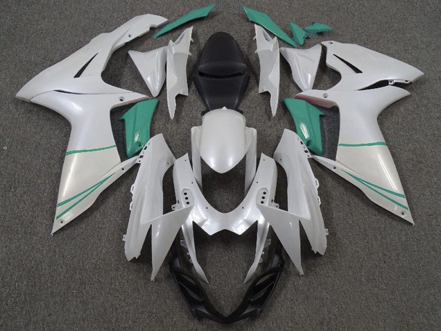 Billige Suzuki GSXR 600 / GSXR 750 Motorrad Verkleidung 2011-2024 - Perl Weiss und T Blau