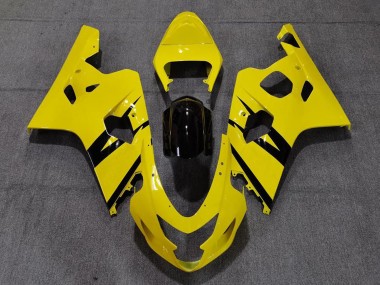 Billige Suzuki GSXR 600 / GSXR 750 Motorrad Verkleidung 2004-2005 - Gelb Glanzendes Schwarz OEM Stil
