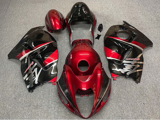 Billige Suzuki GSXR 1300 Motorrad Verkleidung 1996-2007 - Kastanienbraun Rot Schwarz Stil