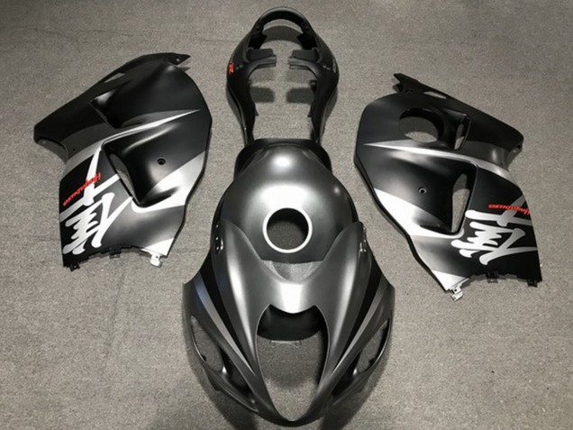 Billige Suzuki GSXR 1300 Motorrad Verkleidung 1996-2007 - Matt Silber Schwarz