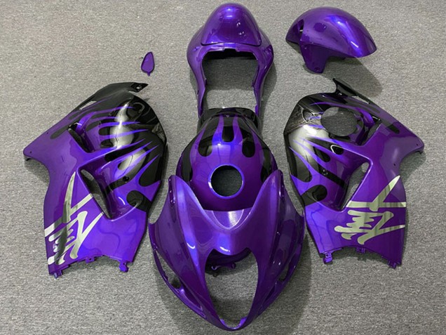 Billige Suzuki GSXR 1300 Motorrad Verkleidung 1996-2007 - Lila und Schwarz