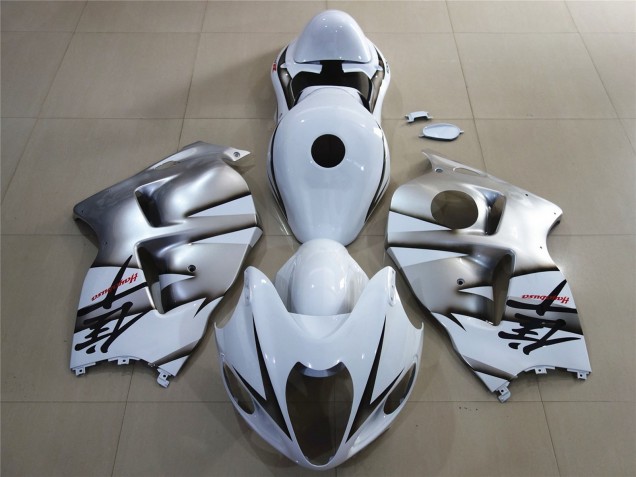 Billige Suzuki GSXR 1300 Motorrad Verkleidung 1996-2007 - Weiss Silber