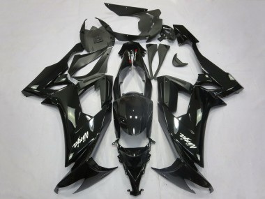 Billige Kawasaki ZX10R Motorrad Verkleidung 2008-2010 - Glanzendes Schwarz Matt Schwarz Weiss Aufkleber