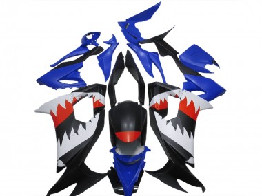 Billige Kawasaki ZX10R Motorrad Verkleidung 2008-2010 - Blau Schwarz Weiss Rot Hai