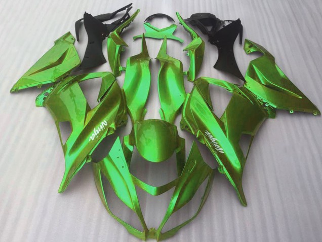 Billige Kawasaki ZX10R Motorrad Verkleidung 2016-2020 - Glanzendes Bonbon Grun