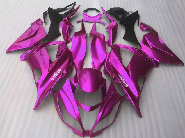 Billige Kawasaki ZX10R Motorrad Verkleidung 2016-2020 - Glanzendes Bonbon Rosa
