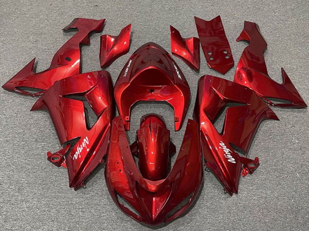Billige Kawasaki ZX10R Motorrad Verkleidung 2006-2007 - Bonbon Rot